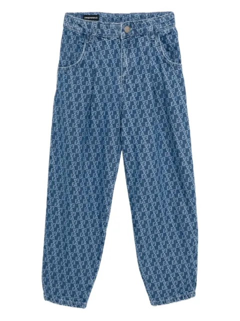 Emporio Armani Kids all-over logo print jeans 
