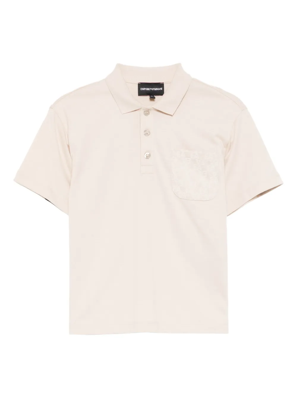 Emporio Armani Kids logo-embossed polo shirt - Toni neutri