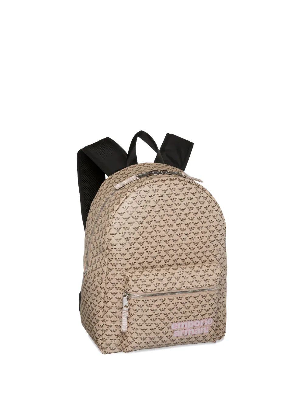Emporio Armani Eagle-logo Backpack In Brown
