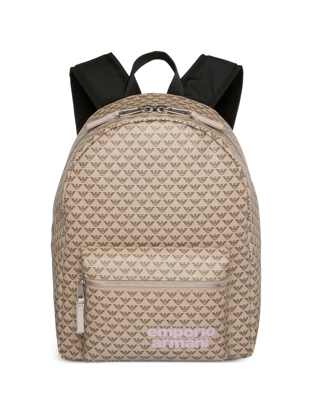 Emporio Armani Kids eagle-logo backpack | Brown | Image 1