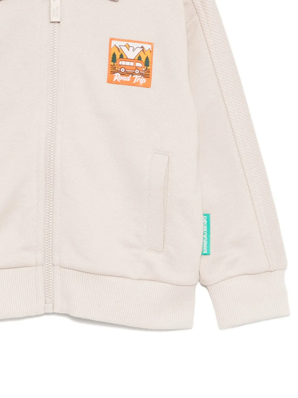 Emporio Armani Asv Manga Bear Jacket In Brown