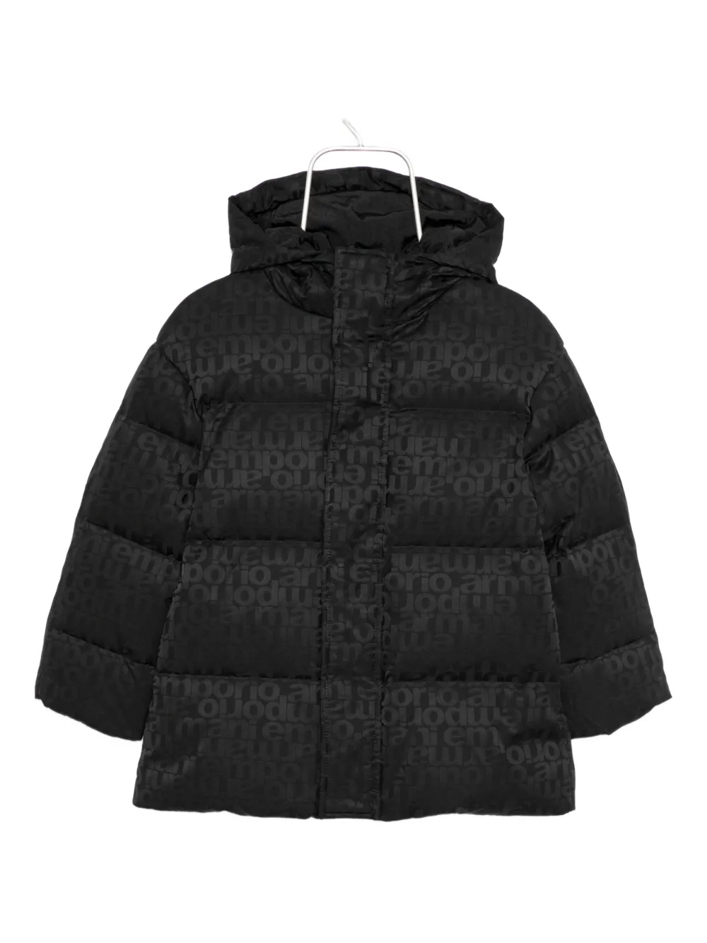 Emporio Armani Kids all-over logo ASV jacket - Nero