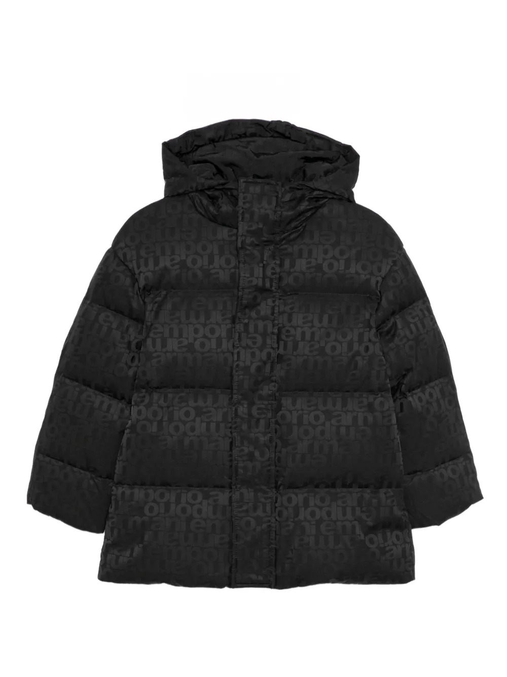 Emporio Armani Kids all-over logo ASV jacket - Nero