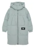 Emporio Armani Kids logo-patch ASV padded coat - Blue