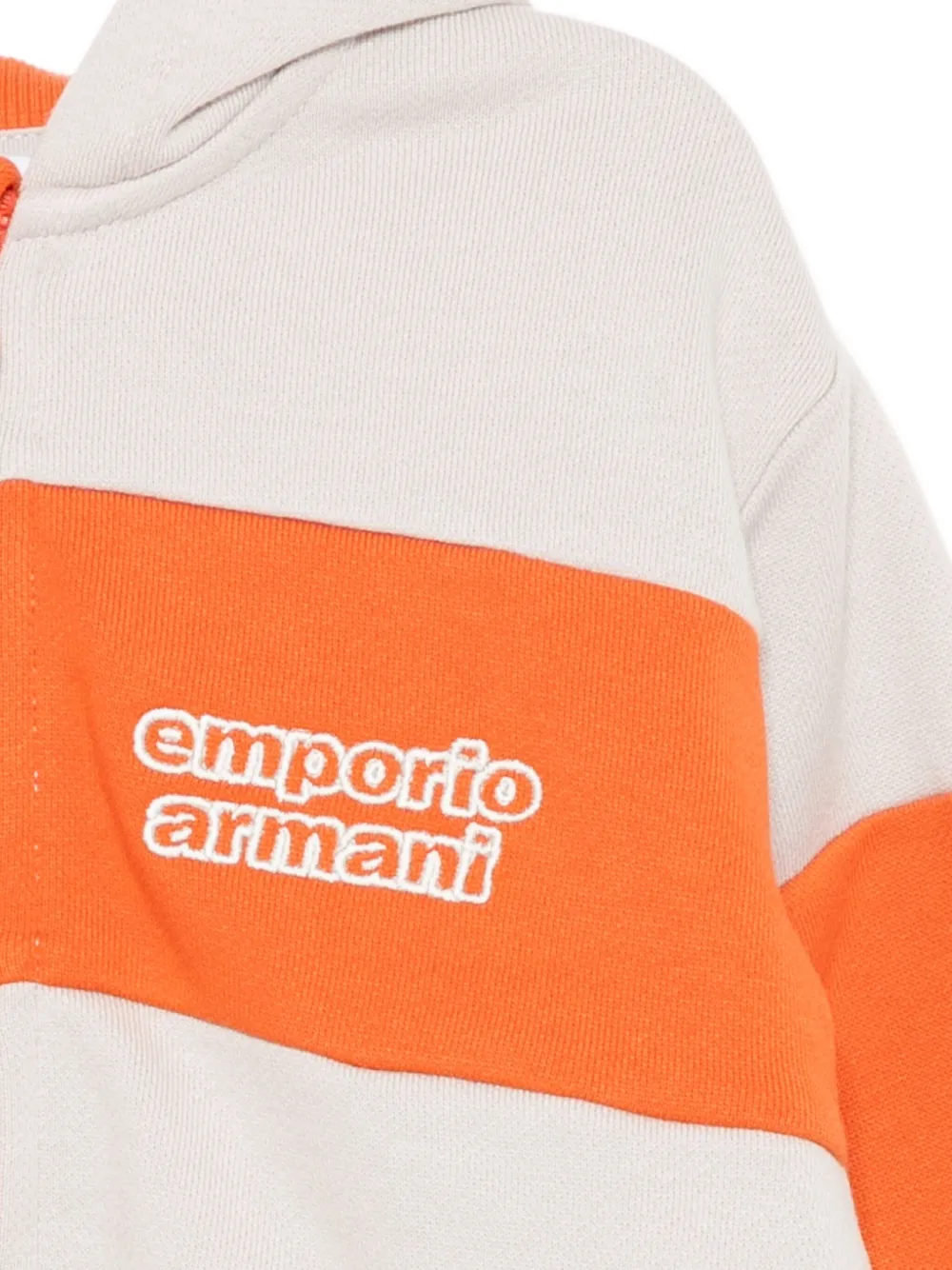 Emporio Armani Kids Hoodie met geborduurd logo Grijs
