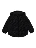 Emporio Armani Kids logo-motif padded coat - Black