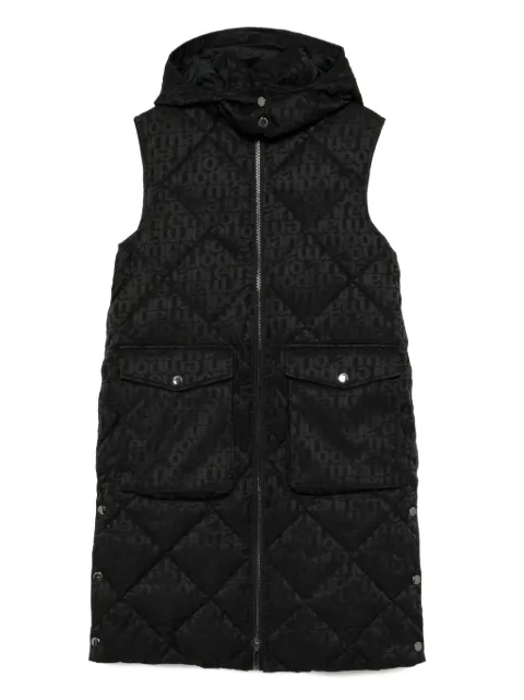 Emporio Armani Kids plumífero con logo en jacquard