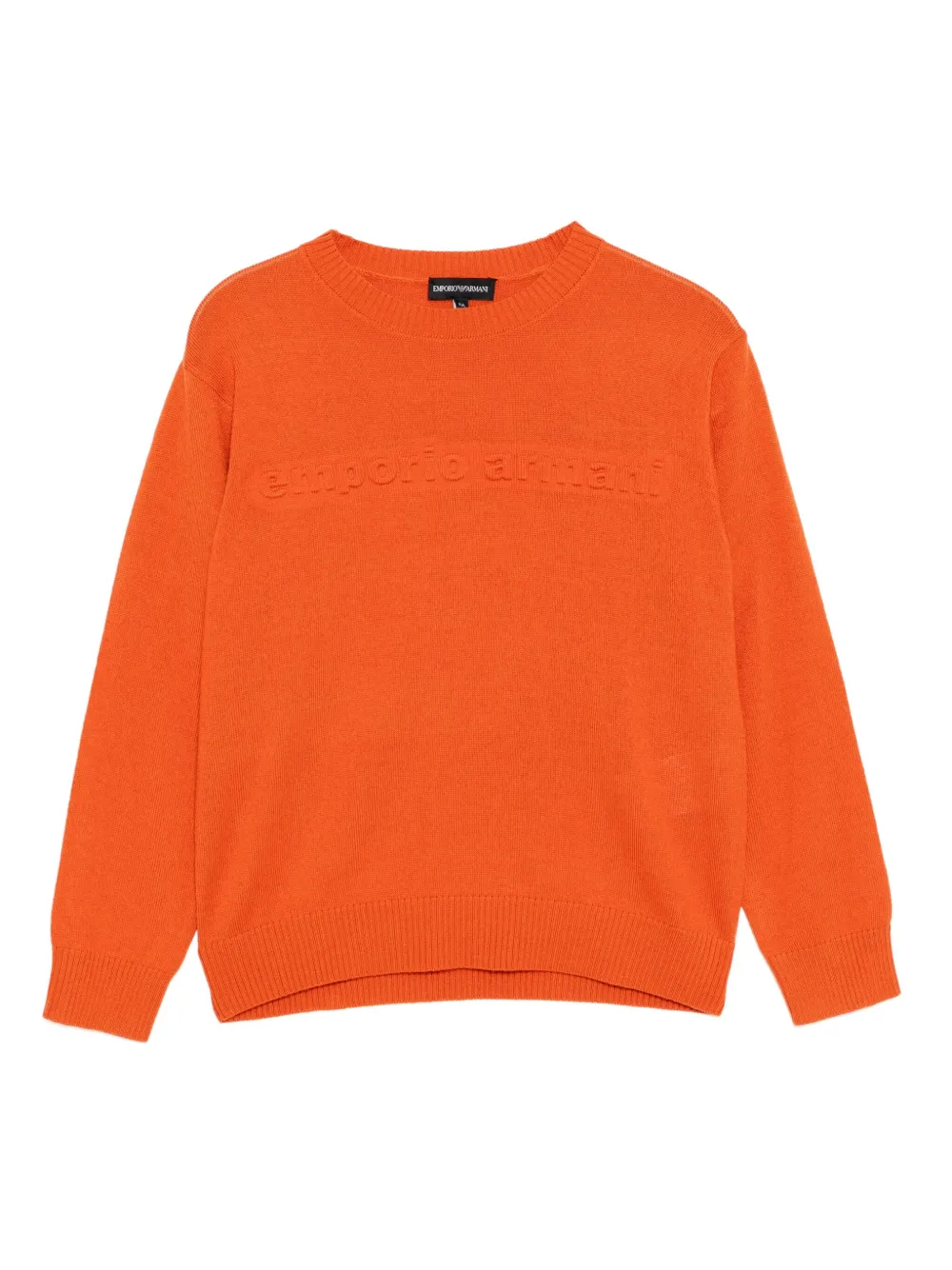 Emporio Armani Kids logo-embossed top - Arancione