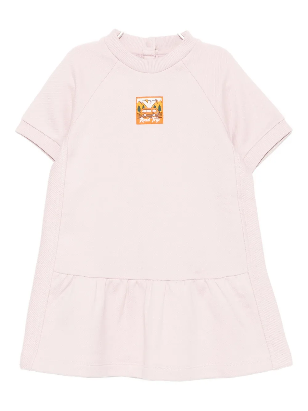 Emporio Armani Asv Cotton Dress In Pink