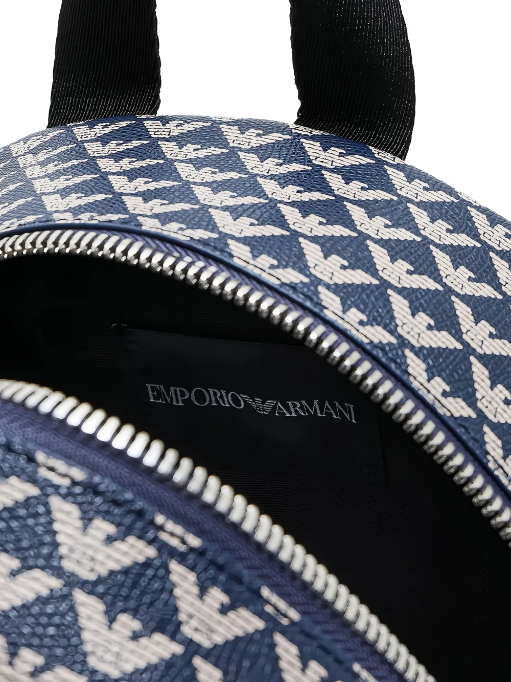 Emporio Armani Eagle-motif Backpack In Blue