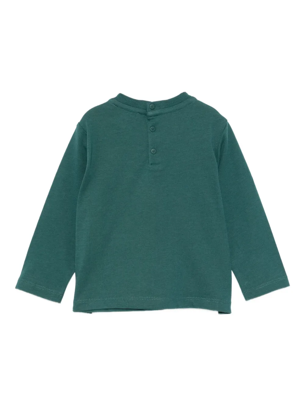 Emporio Armani Logo-embossed T-shirt In Green