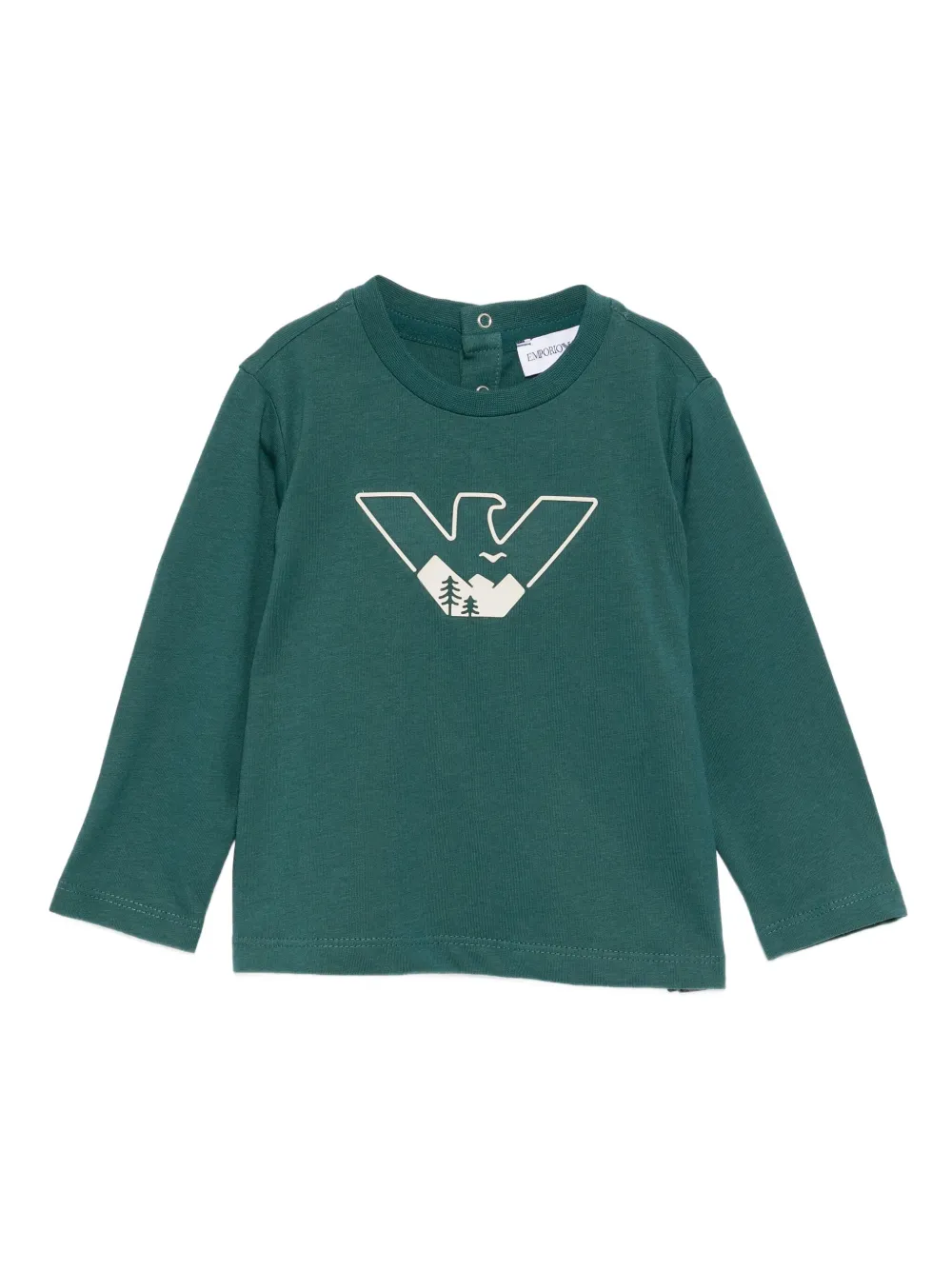 Emporio Armani Kids playera con logo en relieve | verde | Image 1