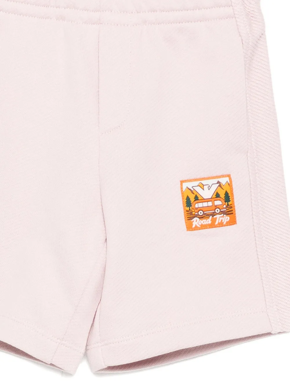Emporio Armani Panelled Cotton Shorts In Pink