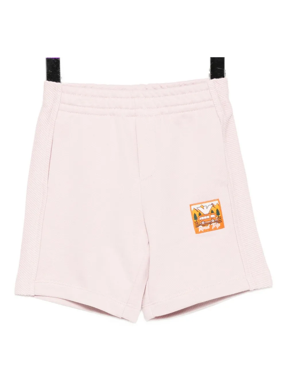 Emporio Armani Panelled Cotton Shorts In Pink