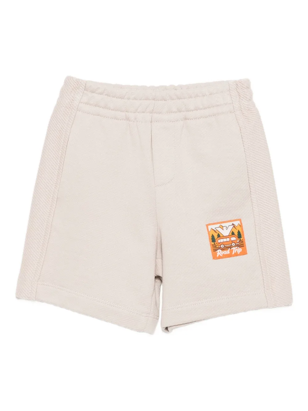 Emporio Armani Asv Manga Bear Shorts In Neutral
