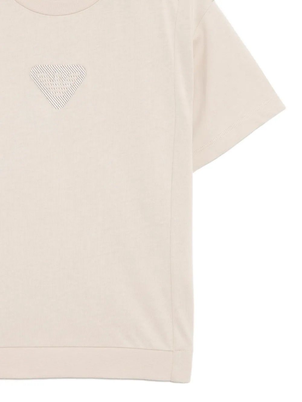 Emporio Armani Kids ASV T-shirt met adelaar-logo Beige