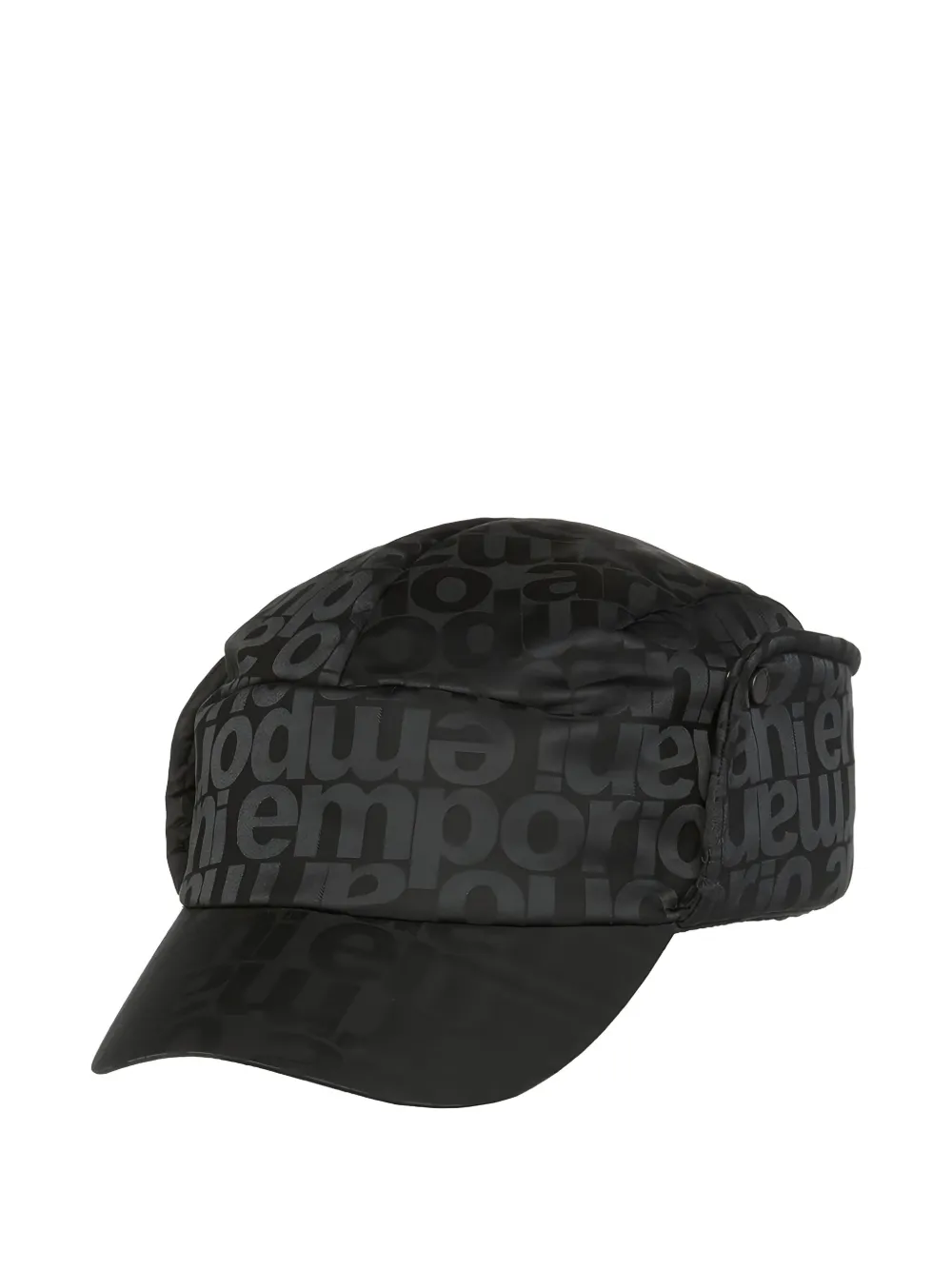 Emporio Armani Kids logo-print ear-flap hat - Blauw