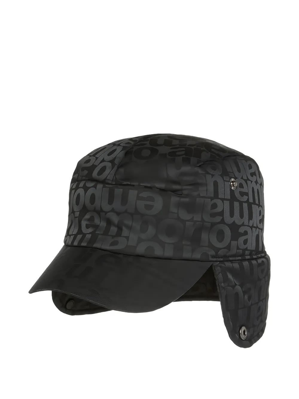Emporio Armani Kids logo-print ear-flap hat | Blue | Image 1