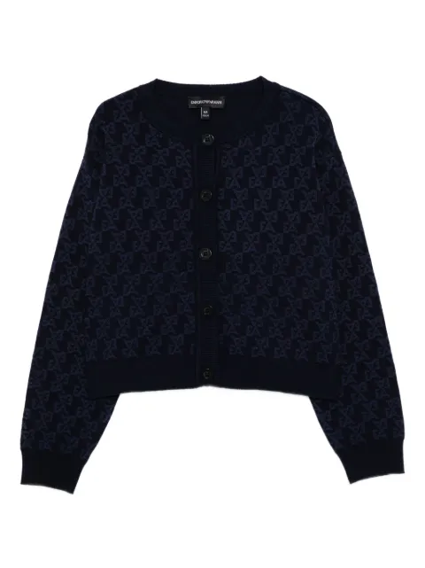 Emporio Armani Kids cardigan med monogram