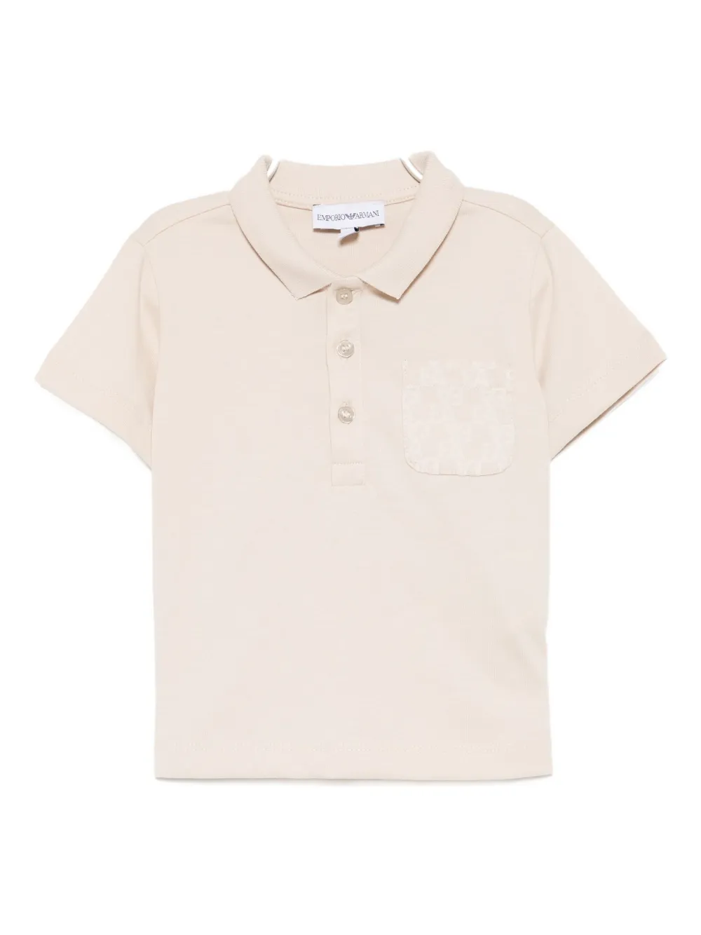 Emporio Armani Logo-embossed Polo Shirt In Neutral