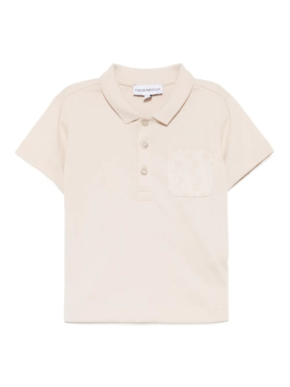 Emporio Armani Kids logo-embossed polo shirt | Neutrals | Image 1