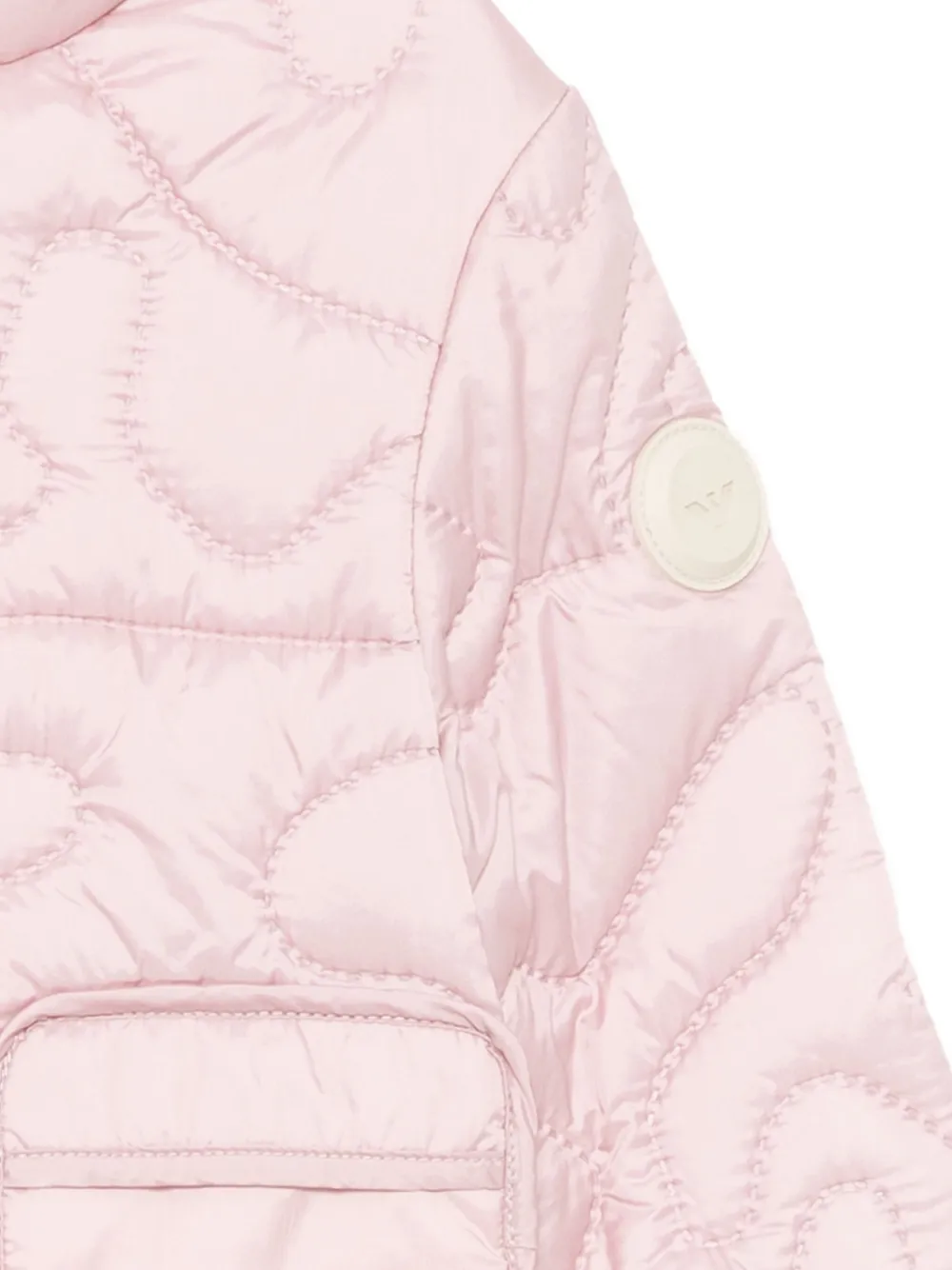 Emporio Armani Kids Gewatteerd jack met logopatch Roze