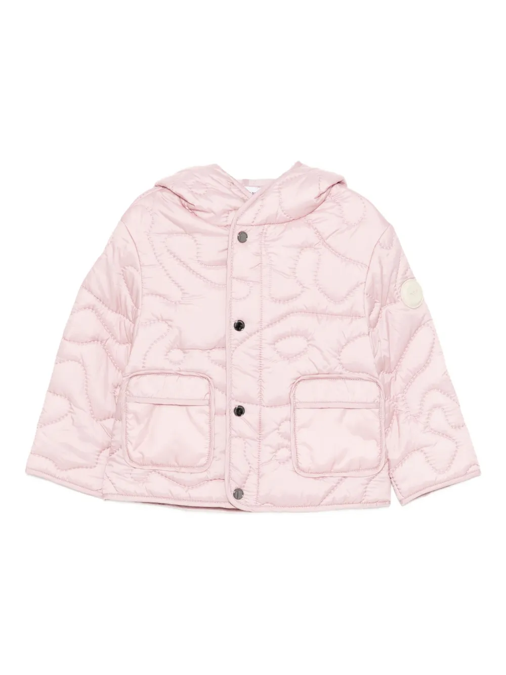 Emporio Armani Kids logo-patch padded jacket - Rosa