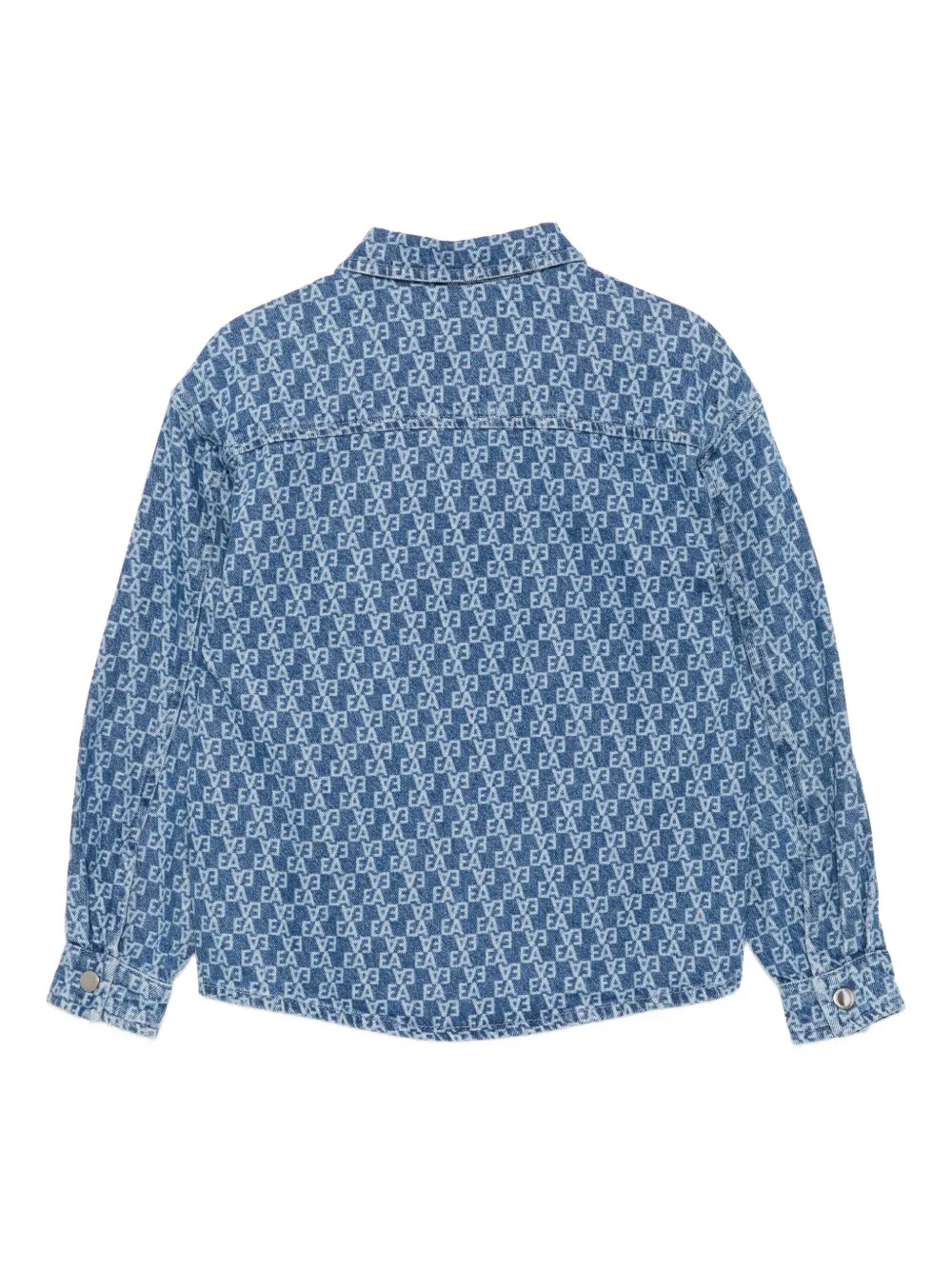 Emporio Armani Kids monogram denim shirt | Boys Shirts | Image 2