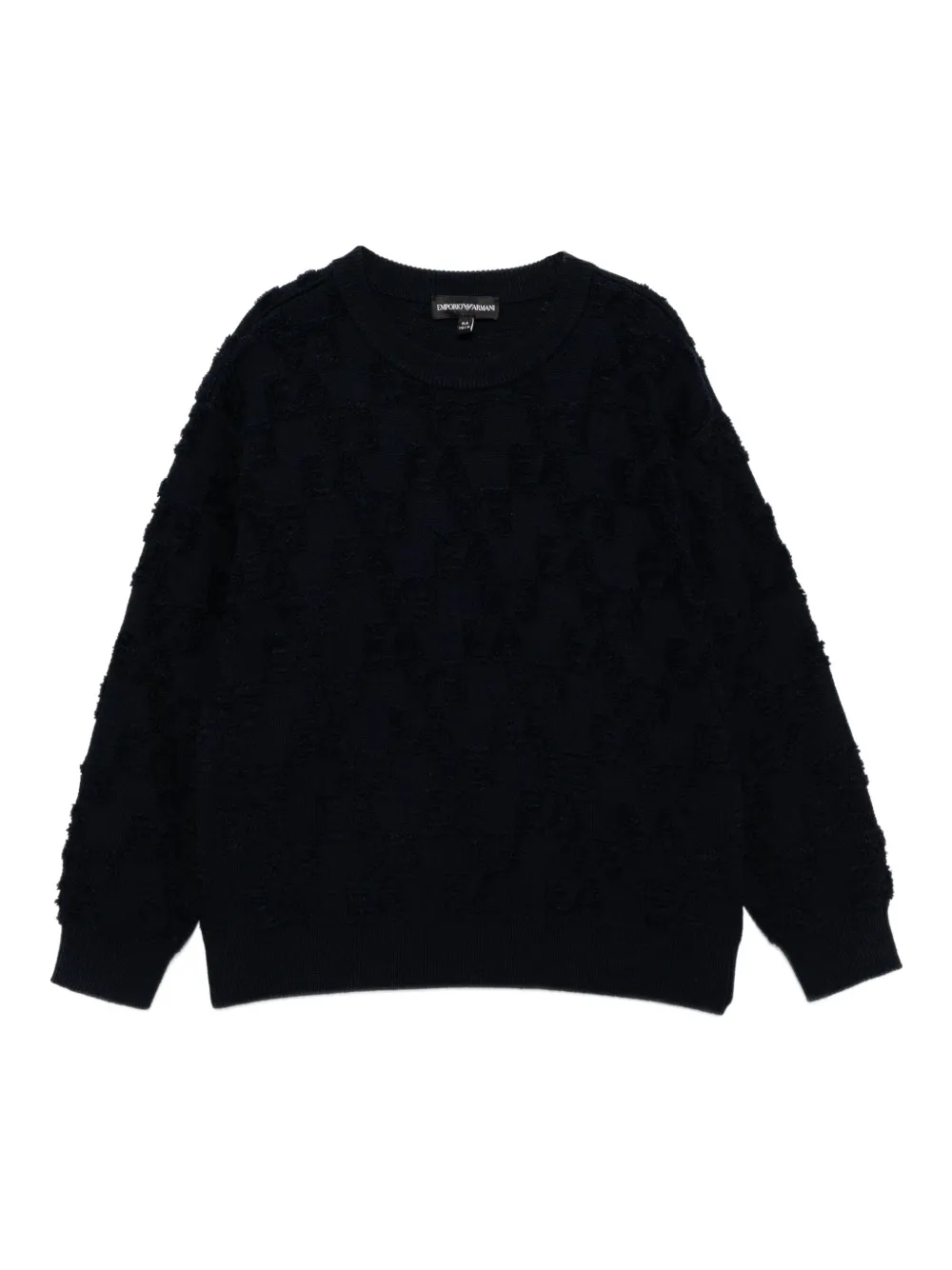 Emporio Ar i Kids Trui met logoprint Blauw
