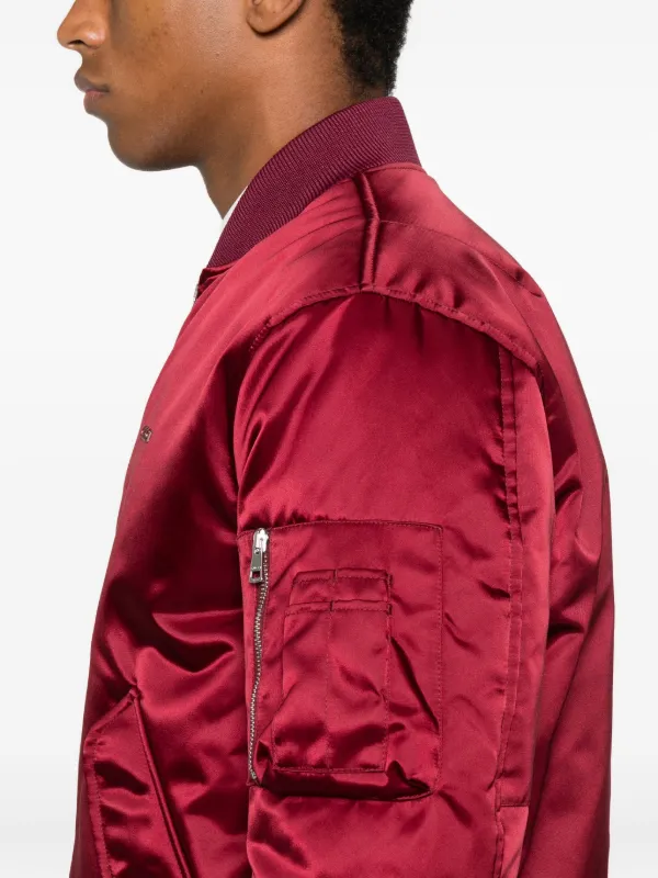 Gucci サテン ボンバージャケット | レッド | FARFETCH JP