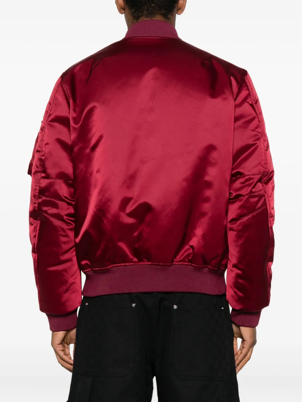 Gucci Men Heavy Nylon Canvas Blouson In Red