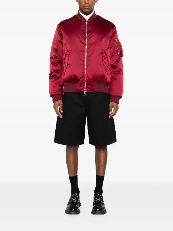 Gucci サテン ボンバージャケット | レッド | FARFETCH JP
