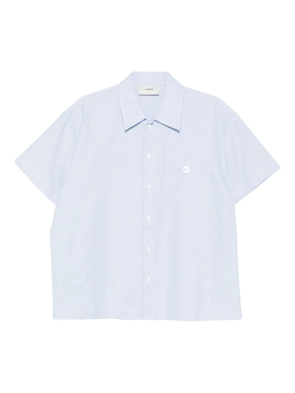 Coperni embroidered-logo short-sleeve shirt Blauw