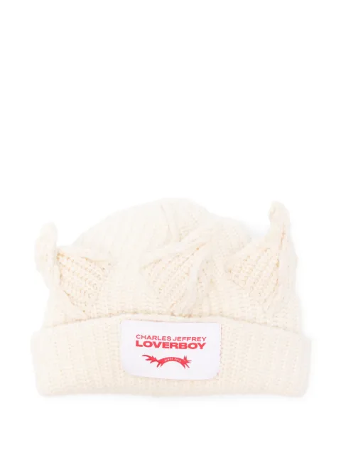 Charles Jeffrey Loverboy crown knitted beanie hat