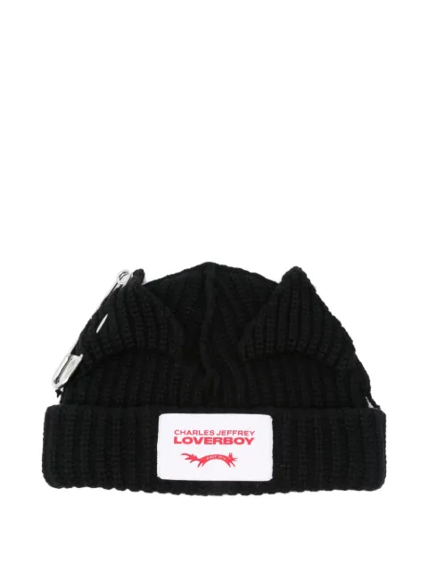 Charles Jeffrey Loverboy safety-pin wool-blend beanie hat