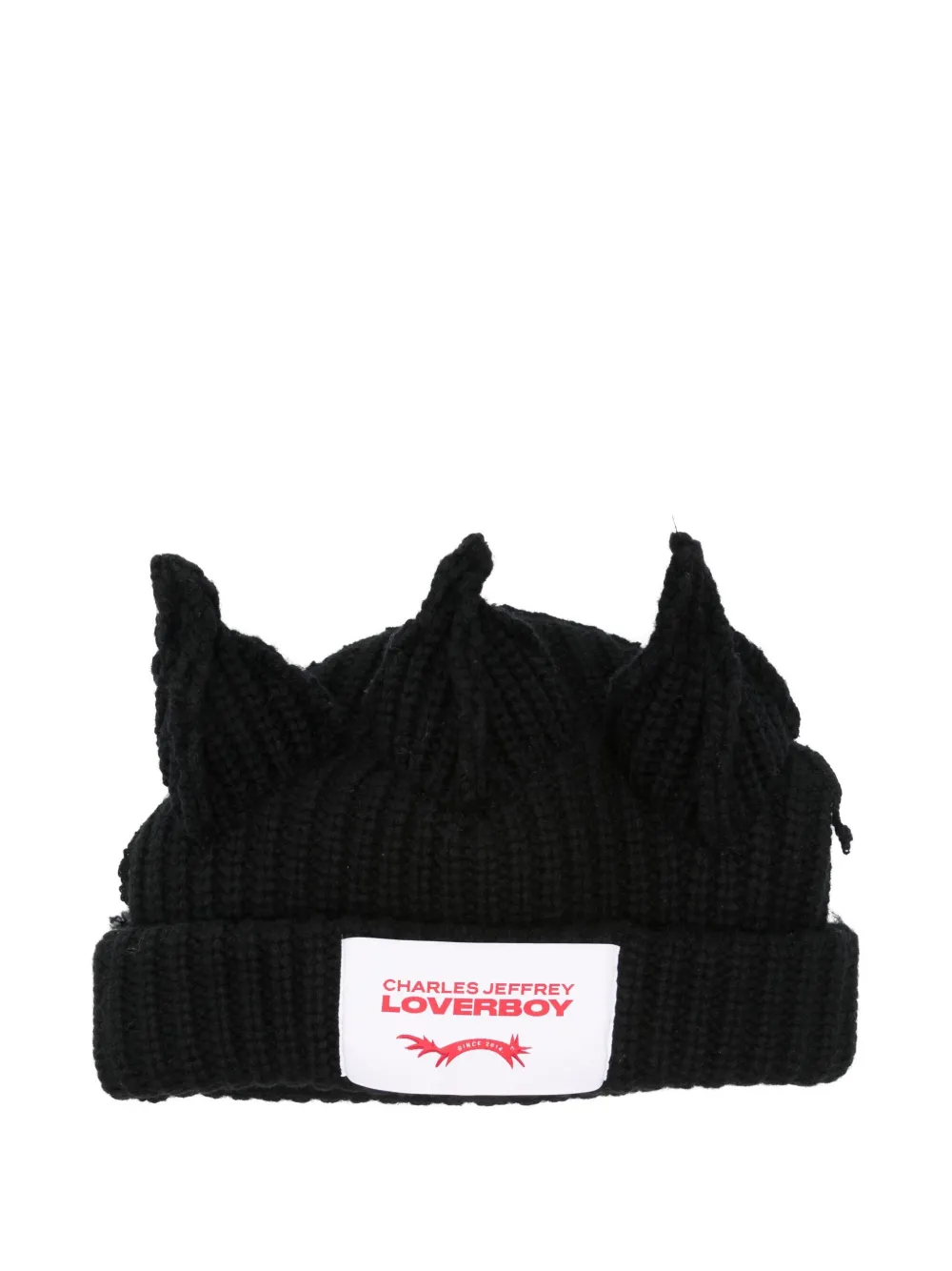 Charles Jeffrey Loverboy Crown-detail Beanie Hat In Black