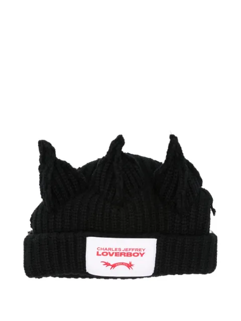 Charles Jeffrey Loverboy crown-detail beanie hat