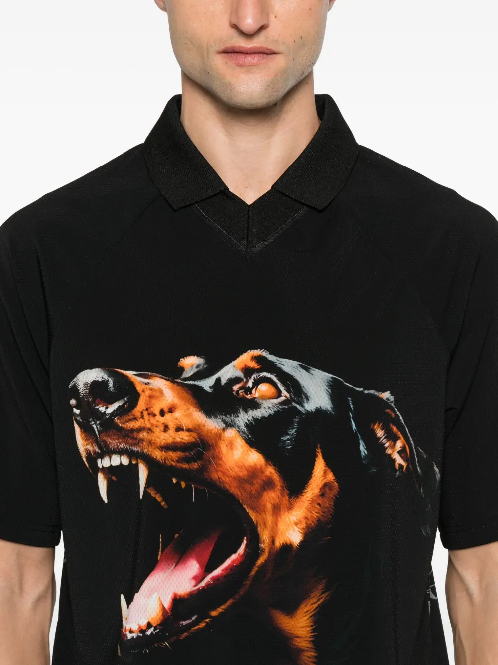 Ksubi Poloshirt met hondenprint Zwart
