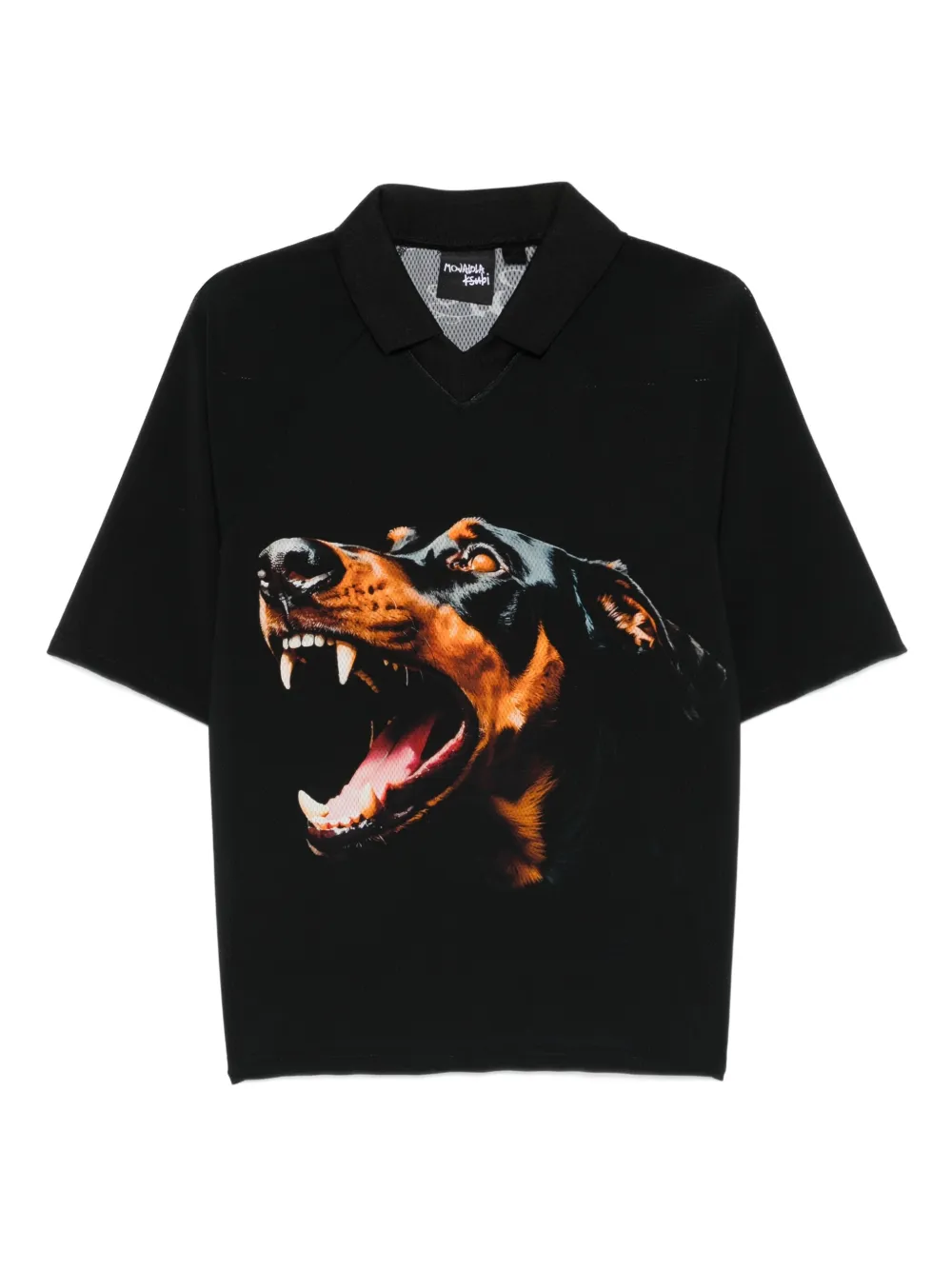 Ksubi Poloshirt met hondenprint Zwart