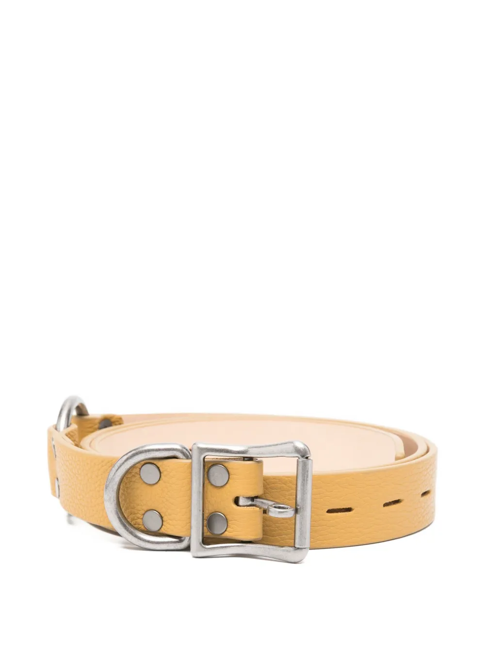 leather D-ring buckle belt
