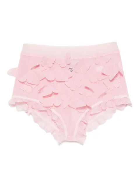 Coperni butterfly ruffled shorts