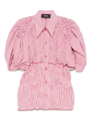 ロシャス ROCHAS シャツ ロシャス ROCHAS RカットワークロゴTシャツ コットン ホワイト