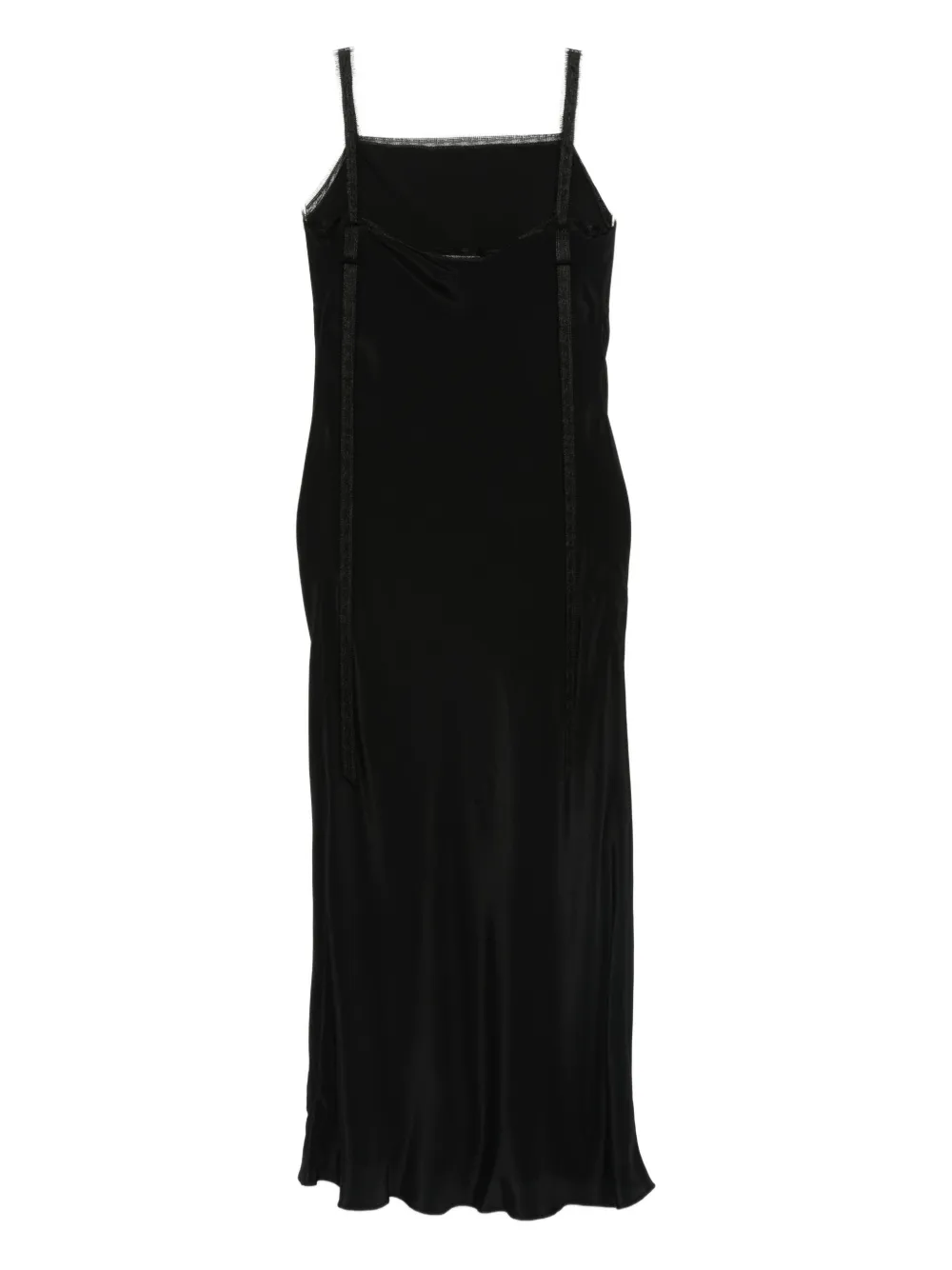 Rochas ribbon-trimmed slip dress - Zwart