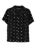Andersson Bell floral-pattern sheer shirt - Black