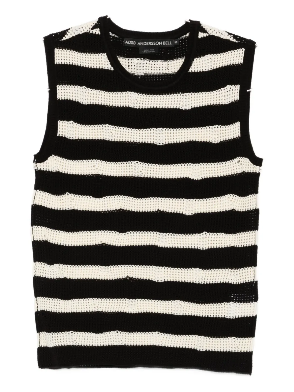 Andersson Bell striped net vest Zwart