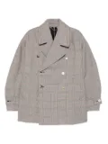 Charles Jeffrey Loverboy checked double-breasted coat - Neutrals