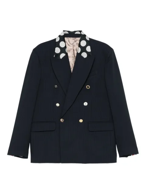Charles Jeffrey Loverboy Edinburgh pinstripe polka-dot collar blazer