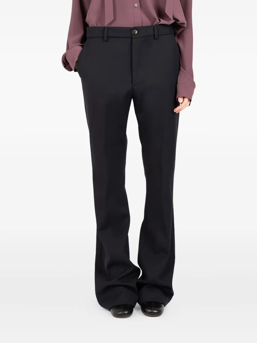 Société Anonyme centre-crease straight-leg trousers Blauw