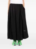 Société Anonyme pinstripe elastic-waist A-line skirt - Black