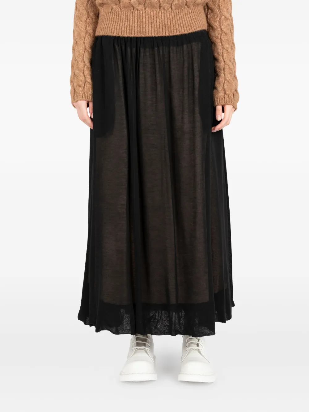 sheer A-line skirt